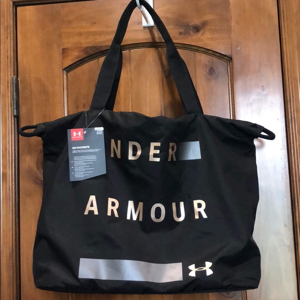 Under Armour black gold favorite tote drawstring